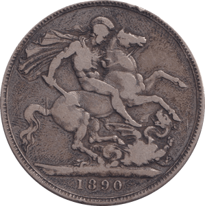 1890 CROWN ( FINE ) - CROWN - Cambridgeshire Coins