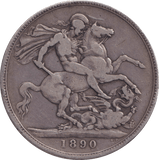 1890 CROWN ( FINE ) - CROWN - Cambridgeshire Coins