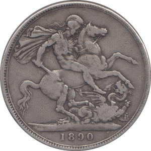 1890 CROWN ( FINE ) - CROWN - Cambridgeshire Coins