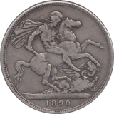 1890 CROWN ( FINE ) - CROWN - Cambridgeshire Coins