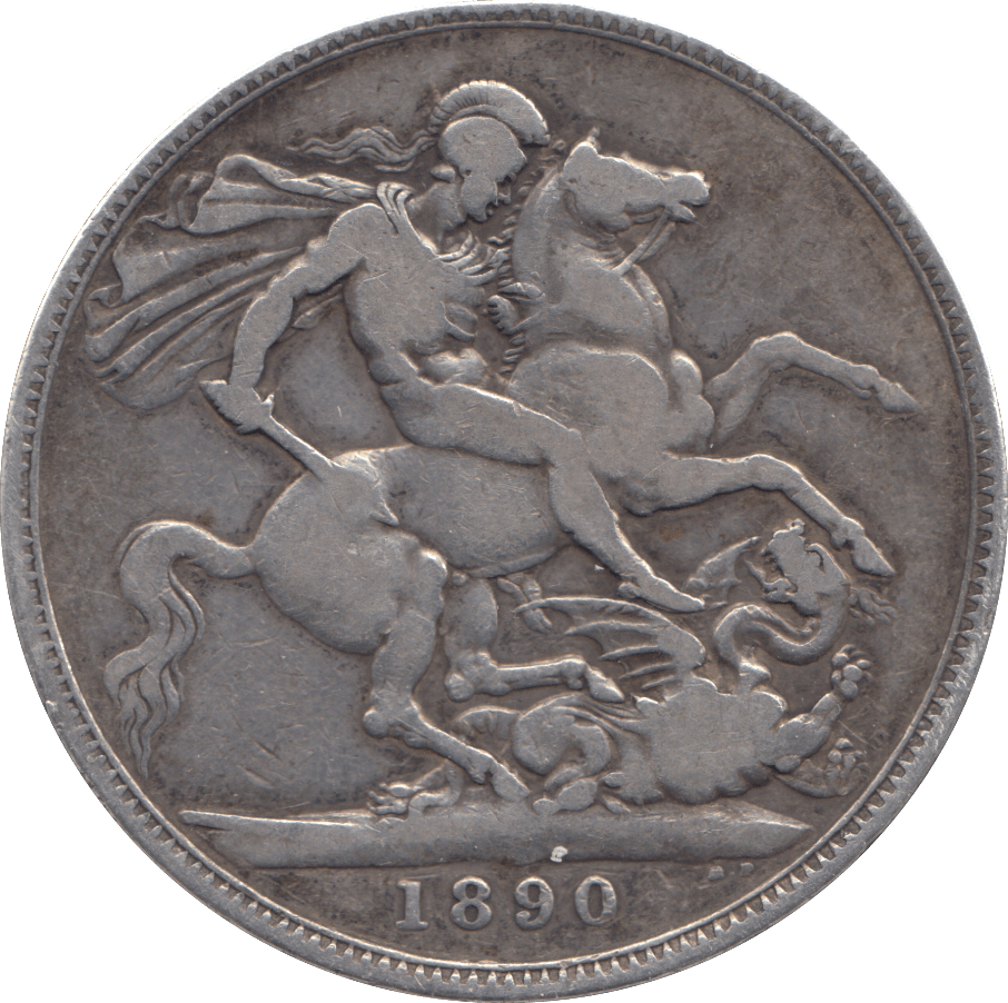 1890 CROWN ( FINE ) - CROWN - Cambridgeshire Coins