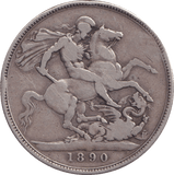 1890 CROWN ( FINE ) - CROWN - Cambridgeshire Coins