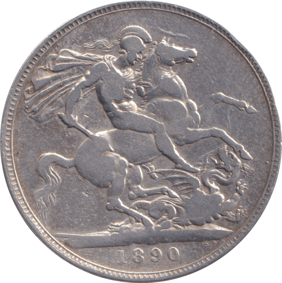 1890 CROWN ( FINE ) - CROWN - Cambridgeshire Coins