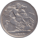 1890 CROWN ( FINE ) - CROWN - Cambridgeshire Coins