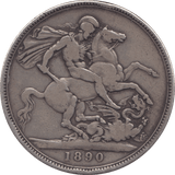 1890 CROWN ( FINE ) - CROWN - Cambridgeshire Coins