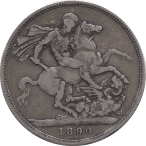 1890 CROWN ( FINE ) D1 - CROWN - Cambridgeshire Coins