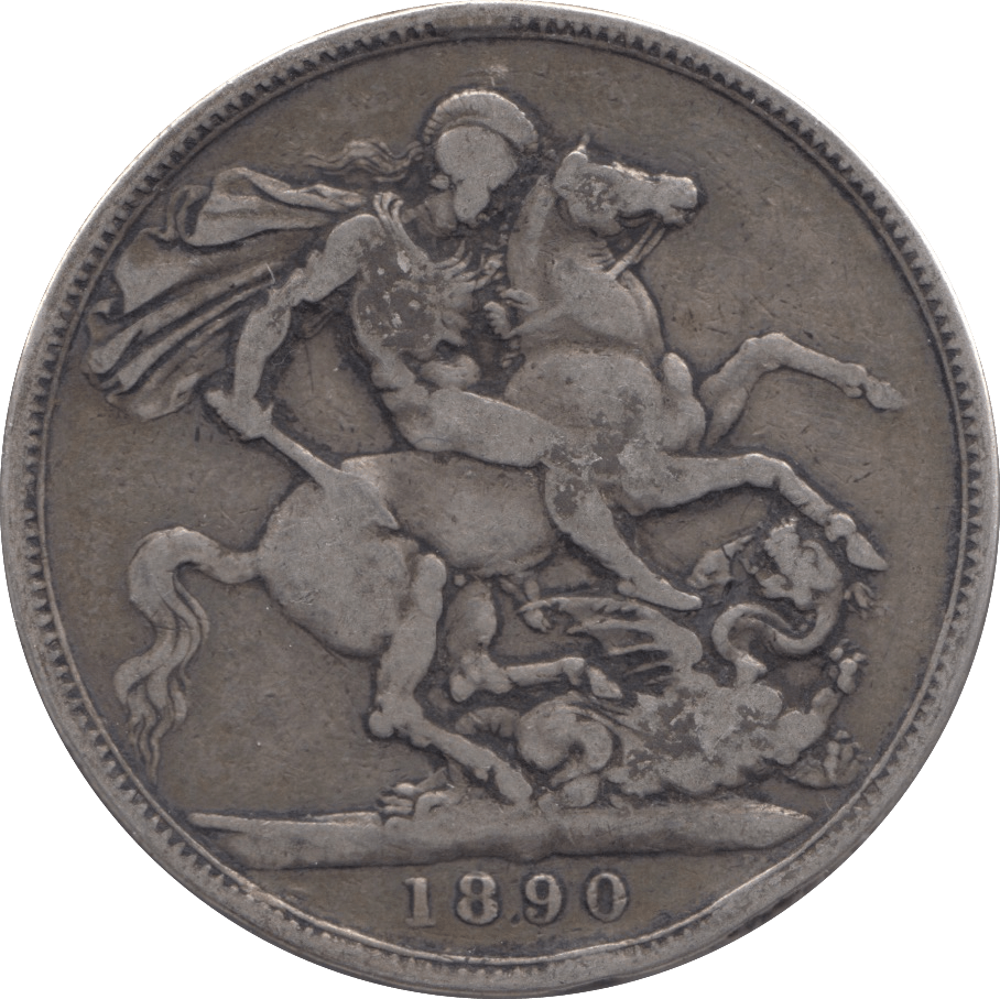 1890 CROWN ( FINE ) D1 - CROWN - Cambridgeshire Coins