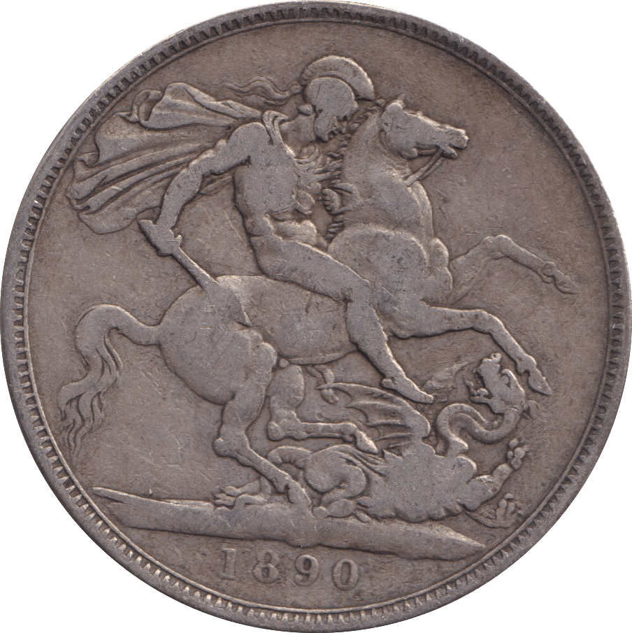 1890 CROWN ( FINE ) - FLORIN - Cambridgeshire Coins