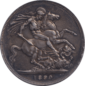 1890 CROWN ( GVF ) - CROWN - Cambridgeshire Coins