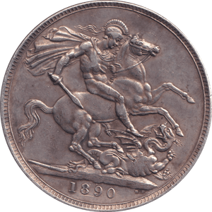 1890 CROWN ( GVF ) - CROWN - Cambridgeshire Coins