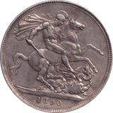 1890 CROWN ( GVF ) - CROWN - Cambridgeshire Coins