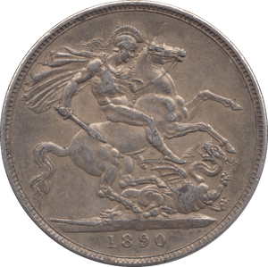 1890 CROWN ( GVF ) D1 - CROWN - Cambridgeshire Coins