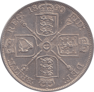 1890 DOUBLE FLORIN ( EF ) - DOUBLE FLORIN - Cambridgeshire Coins
