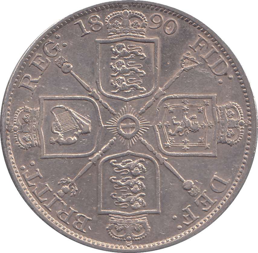 1890 DOUBLE FLORIN ( EF ) - DOUBLE FLORIN - Cambridgeshire Coins