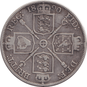 1890 DOUBLE FLORIN ( FINE ) - DOUBLE FLORIN - Cambridgeshire Coins