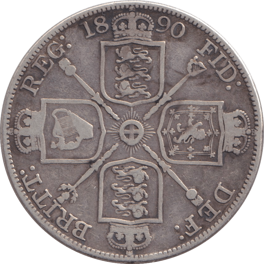1890 DOUBLE FLORIN ( FINE ) - DOUBLE FLORIN - Cambridgeshire Coins