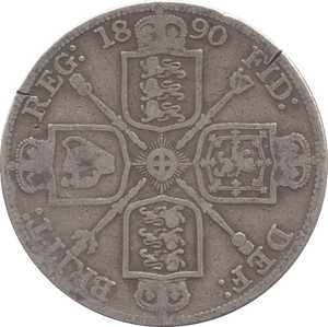 1890 DOUBLE FLORIN ( FINE ) - DOUBLE FLORIN - Cambridgeshire Coins