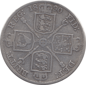 1890 DOUBLE FLORIN ( FINE ) - DOUBLE FLORIN - Cambridgeshire Coins