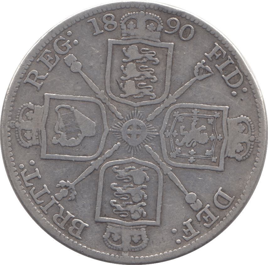 1890 DOUBLE FLORIN ( FINE ) - DOUBLE FLORIN - Cambridgeshire Coins