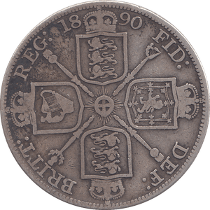 1890 DOUBLE FLORIN ( FINE ) - DOUBLE FLORIN - Cambridgeshire Coins