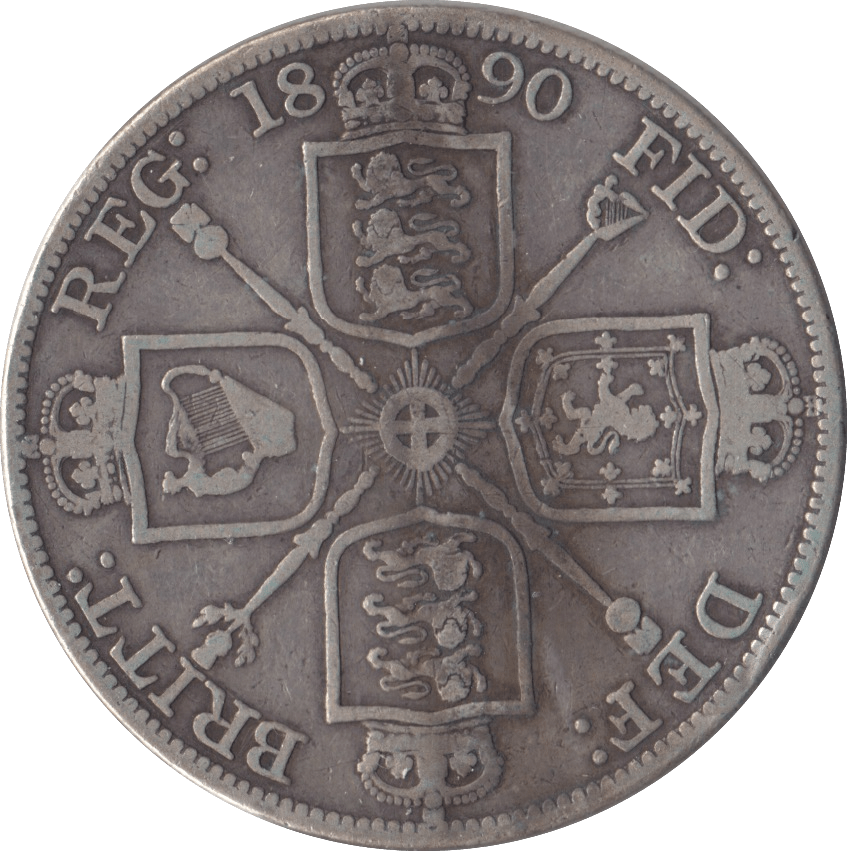 1890 DOUBLE FLORIN ( FINE ) - Double Florin - Cambridgeshire Coins