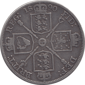 1890 DOUBLE FLORIN ( FINE ) - Double Florin - Cambridgeshire Coins