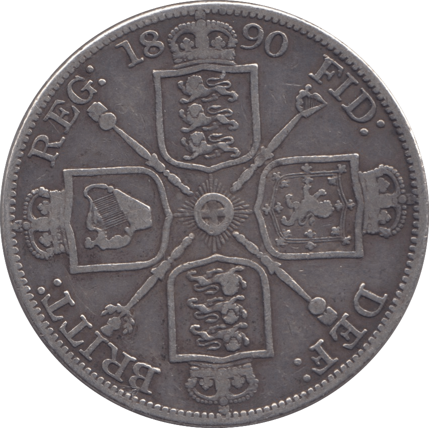 1890 DOUBLE FLORIN ( FINE ) - Double Florin - Cambridgeshire Coins