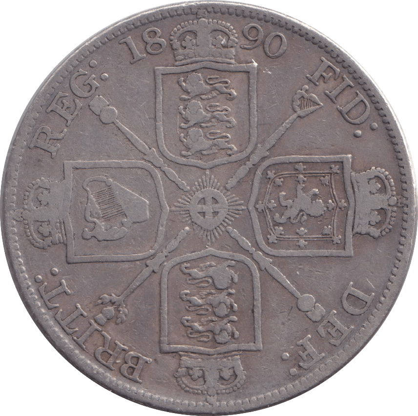 1890 DOUBLE FLORIN ( FINE ) - DOUBLE FLORIN - Cambridgeshire Coins