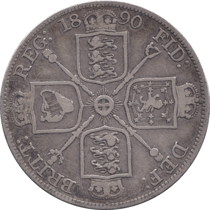 1890 DOUBLE FLORIN ( GF ) 4 - DOUBLE FLORIN - Cambridgeshire Coins