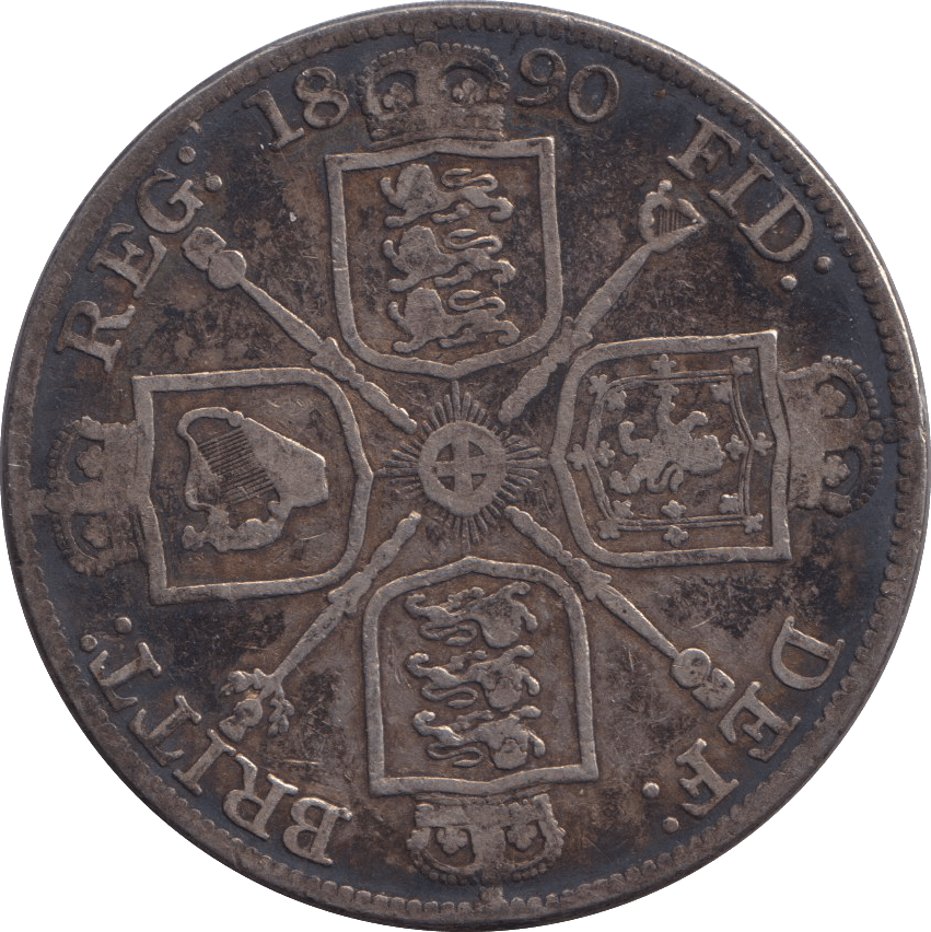 1890 DOUBLE FLORIN ( GF ) 5 - DOUBLE FLORIN - Cambridgeshire Coins