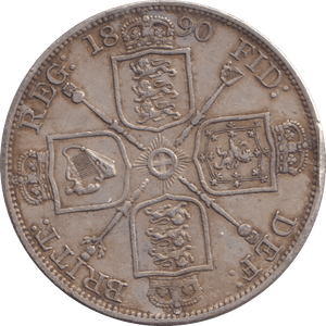 1890 DOUBLE FLORIN ( GVF ) 5 - DOUBLE FLORIN - Cambridgeshire Coins