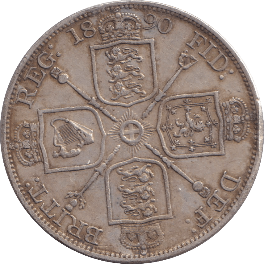 1890 DOUBLE FLORIN ( GVF ) 5 - DOUBLE FLORIN - Cambridgeshire Coins