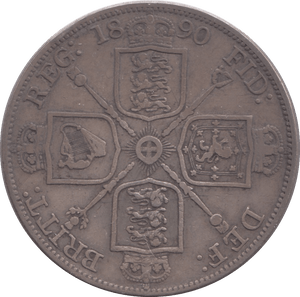 1890 DOUBLE FLORIN ( GVF ) - Double Florin - Cambridgeshire Coins