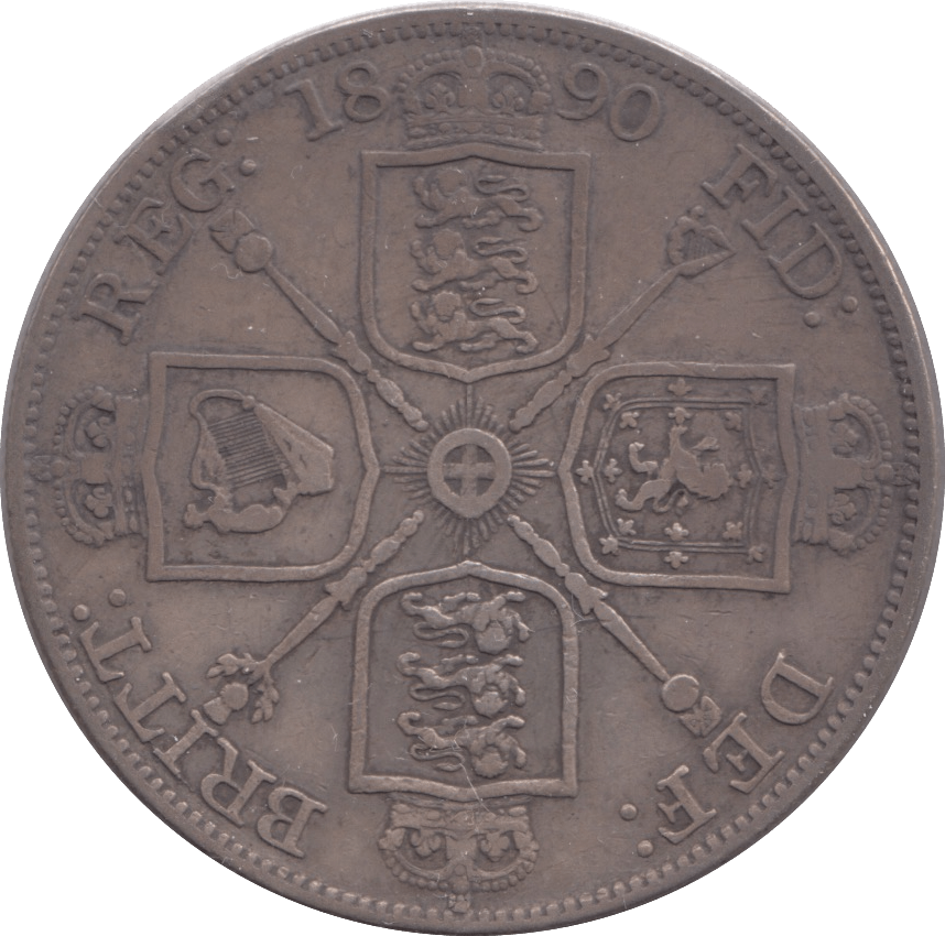 1890 DOUBLE FLORIN ( GVF ) - Double Florin - Cambridgeshire Coins