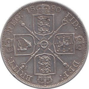 1890 DOUBLE FLORIN ( GVF ) - DOUBLE FLORIN - Cambridgeshire Coins