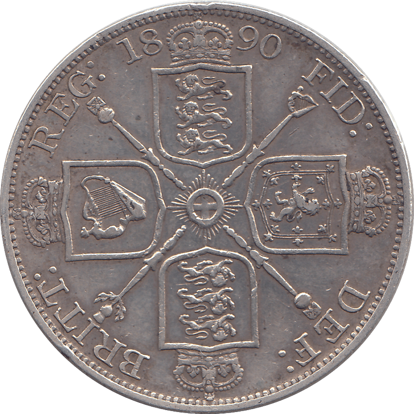 1890 DOUBLE FLORIN ( GVF ) - DOUBLE FLORIN - Cambridgeshire Coins