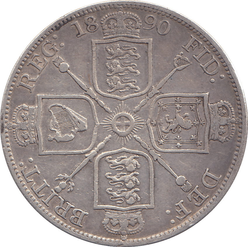 1890 DOUBLE FLORIN ( GVF ) - DOUBLE FLORIN - Cambridgeshire Coins