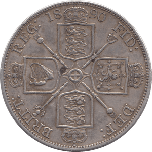 1890 DOUBLE FLORIN ( GVF ) - DOUBLE FLORIN - Cambridgeshire Coins