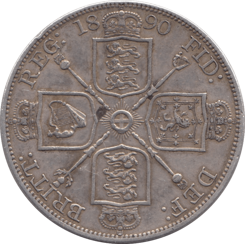 1890 DOUBLE FLORIN ( GVF ) - DOUBLE FLORIN - Cambridgeshire Coins