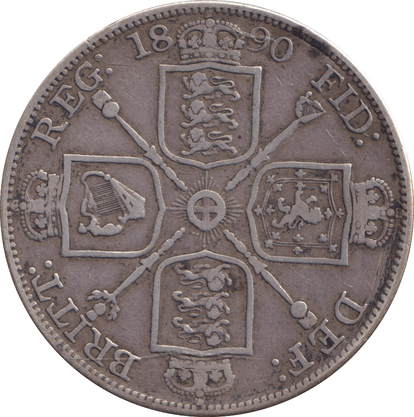 1890 DOUBLE FLORIN ( VF ) - DOUBLE FLORIN - Cambridgeshire Coins