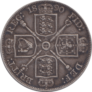 1890 DOUBLE FLORIN VICTORIA ( GVF ) - DOUBLE FLORIN - Cambridgeshire Coins