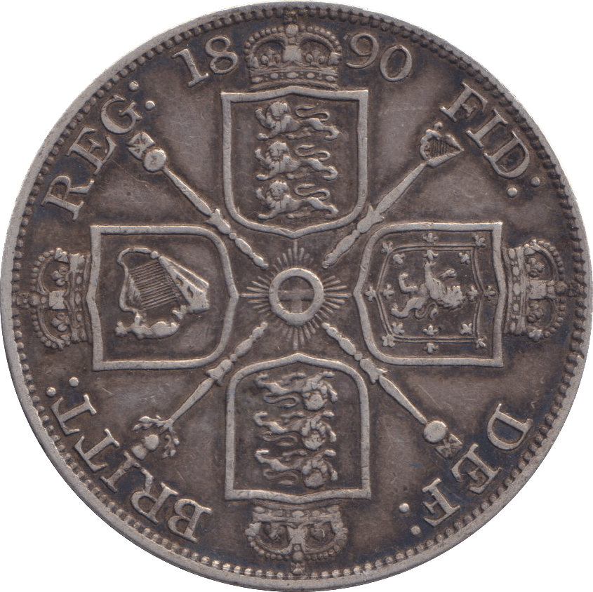 1890 DOUBLE FLORIN VICTORIA ( GVF ) - DOUBLE FLORIN - Cambridgeshire Coins