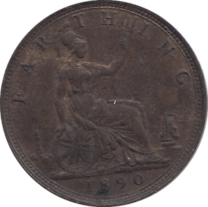 1890 FARTHING ( AUNC ) - FARTHING - Cambridgeshire Coins