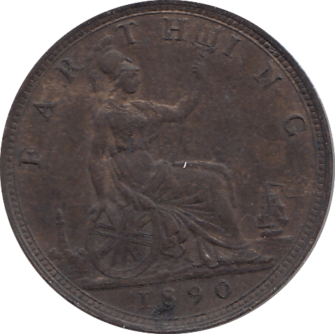 1890 FARTHING ( AUNC ) - FARTHING - Cambridgeshire Coins