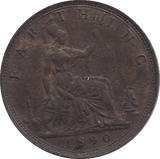 1890 FARTHING ( AUNC ) - FARTHING - Cambridgeshire Coins