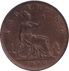 1890 FARTHING ( EF ) - FARTHING - Cambridgeshire Coins