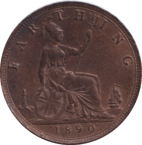 1890 FARTHING ( EF ) - FARTHING - Cambridgeshire Coins