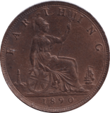 1890 FARTHING ( EF ) - FARTHING - Cambridgeshire Coins