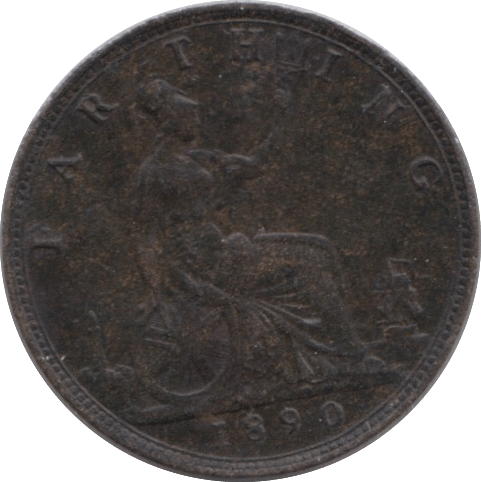 1890 FARTHING ( FINE ) - Farthing - Cambridgeshire Coins