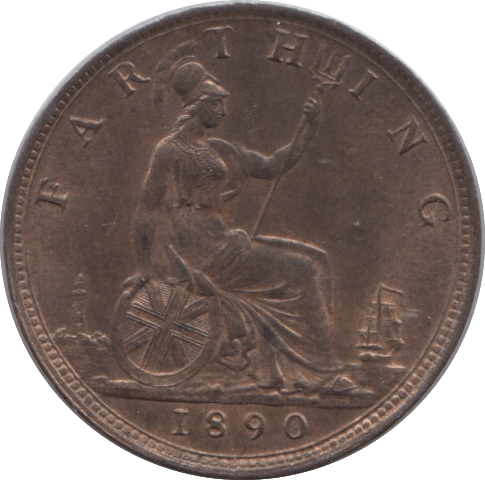 1890 FARTHING ( UNC ) - Farthing - Cambridgeshire Coins